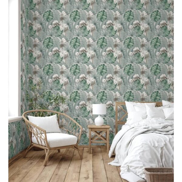 DUTCH WALLCOVERINGS Tapet Eden grå och ljusgrön - Bild 5