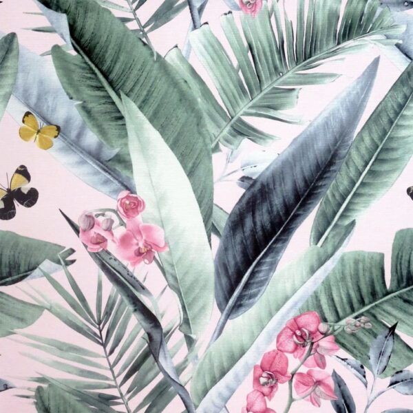 DUTCH WALLCOVERINGS Tapet Lush Tropical rosa och blå - Bild 2