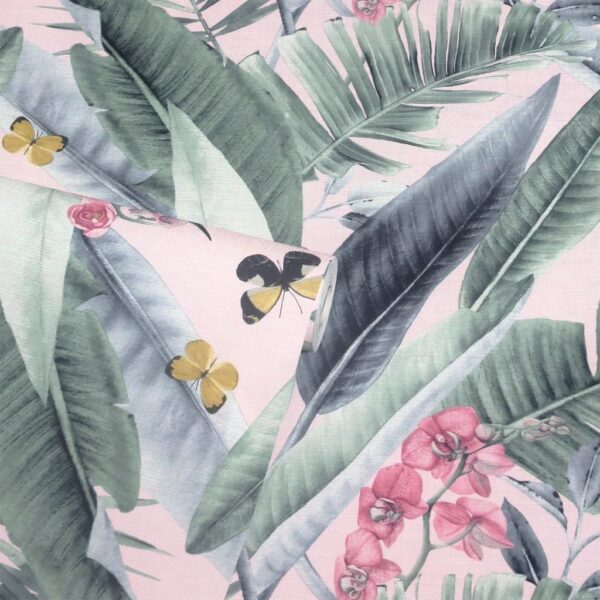 DUTCH WALLCOVERINGS Tapet Lush Tropical rosa och blå - Bild 4