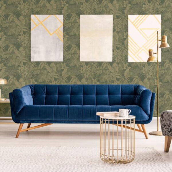 DUTCH WALLCOVERINGS Tapet Joelle grön och guld - Bild 5