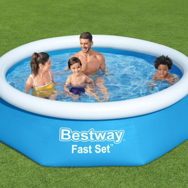 Bestway Uppblåsbar pool Fast Set rund 244x66 cm 57265