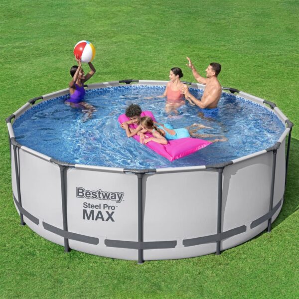 Bestway Pool Steel Pro MAX rund med tillbehör 396x122 cm