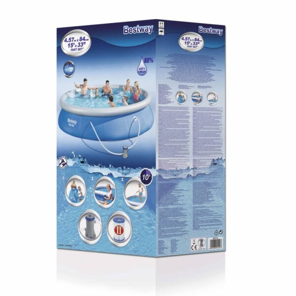 Bestway Trädgårdspool Fast Set 457x84 cm 57313 - Bild 5