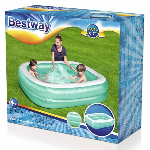 Bestway Rektangulär pool 201x150x51 cm blå - Bild 7