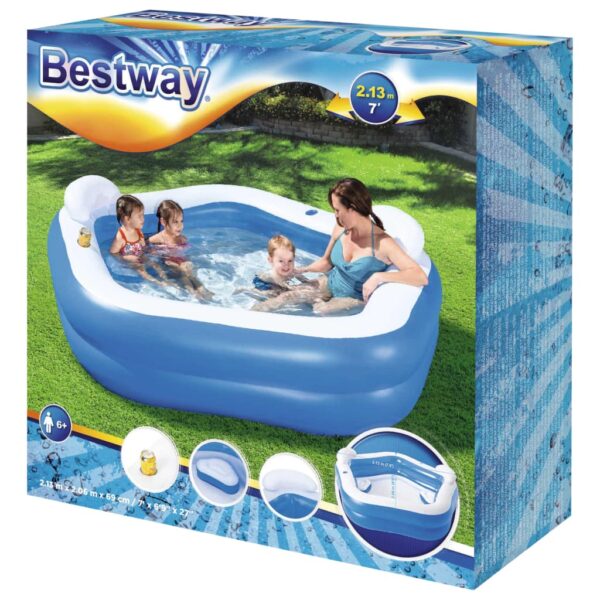 Bestway Pool Family Fun Lounge Pool 213x206x69 cm - Bild 5