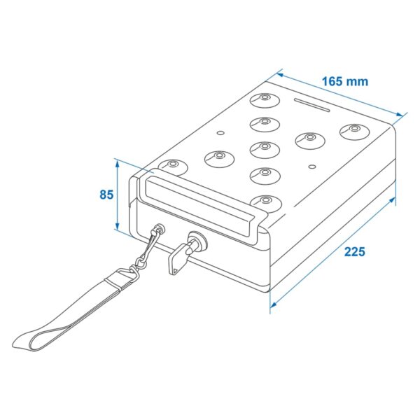 ProPlus Kassaskåp med hållare 225x165x85 mm stål - Bild 10