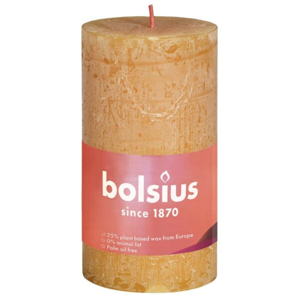 Bolsius Rustika blockljus Shine 8-pack 100x50 mm honungsgul - Bild 2