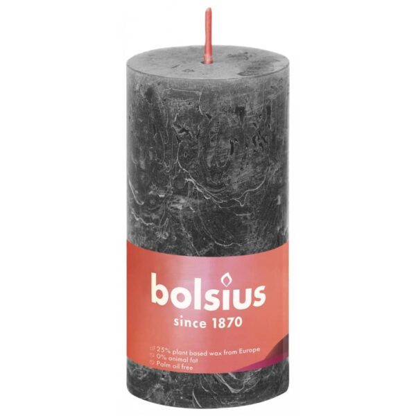 Bolsius Blockljus Shine 8-pack 100x50 mm stormgrå - Bild 2