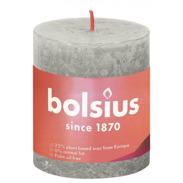 Bolsius Rustika blockljus 4-pack 80x68 mm sandgrå - Bild 2