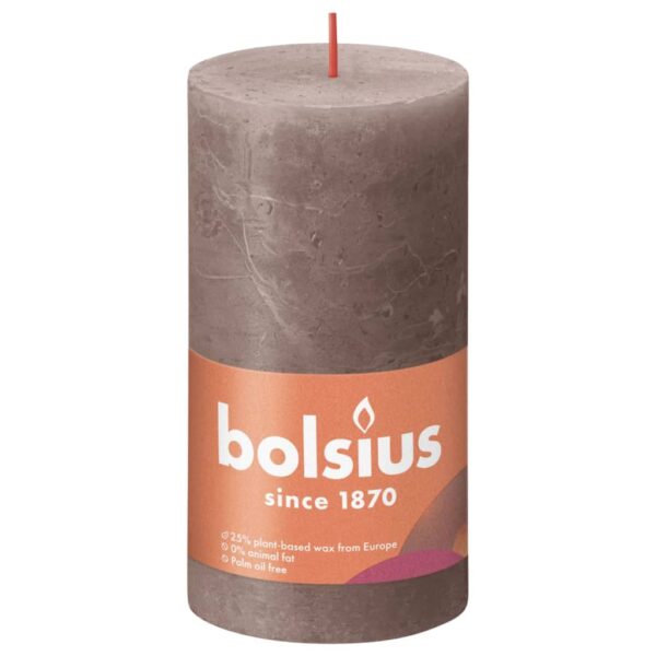 Bolsius Rustika blockljus 4-pack 130x68 mm rustik taupe - Bild 2