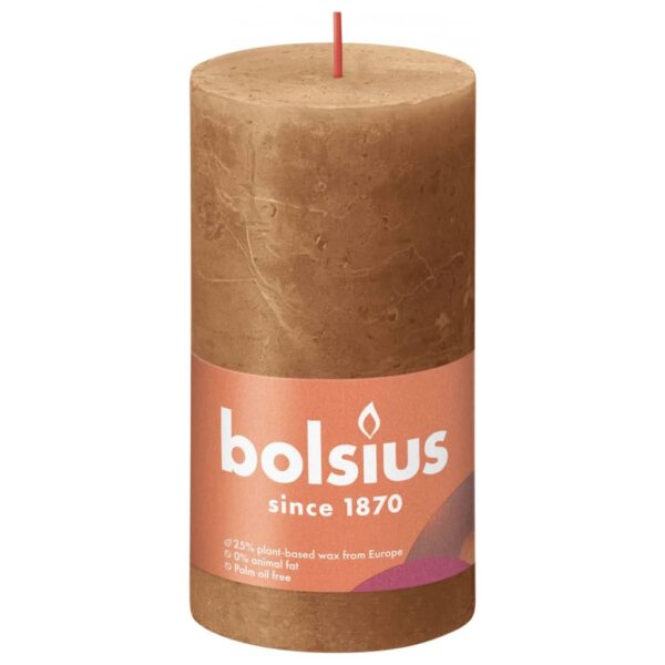 Bolsius Rustika blockljus 4-pack 130x68 mm kryddbrun - Bild 2