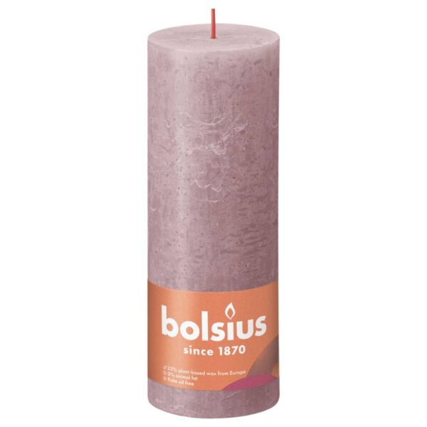 Bolsius Rustika blockljus 4-pack 190x68 mm askrosa - Bild 2