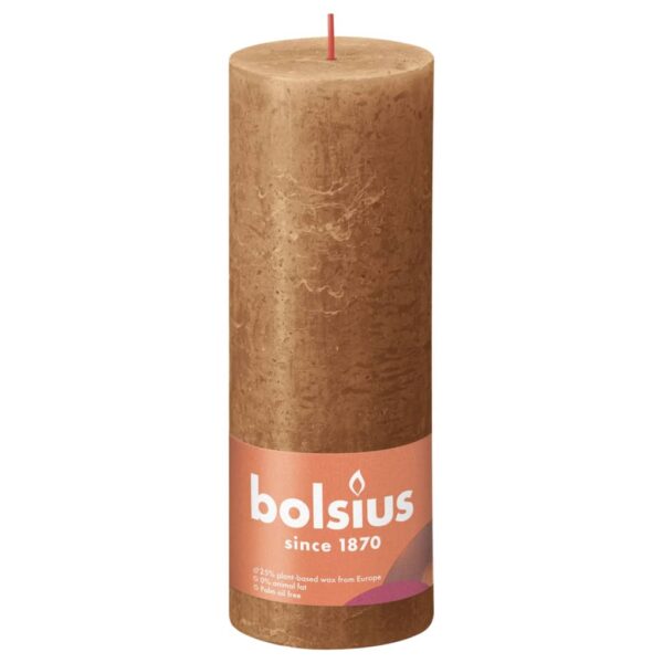 Bolsius Rustika blockljus 4-pack 190x68 mm kryddbrun - Bild 2