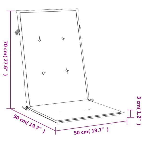 Stolsdynor 2 st antracit 120x50x3 cm tyg - Bild 9