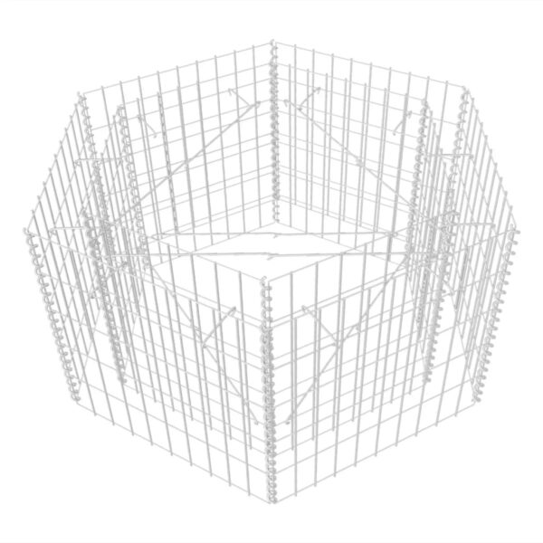 Hexagonal planteringsgabion upphöjd 100x90x50 cm - Bild 2