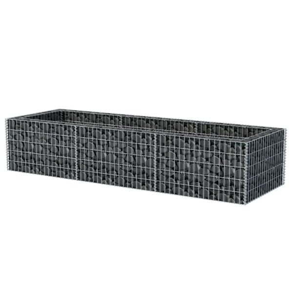 Planteringsgabion upphöjd stål 270x90x50 cm - Bild 3