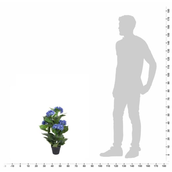 Konstväxt Hortensia med kruka 60 cm blå - Bild 3