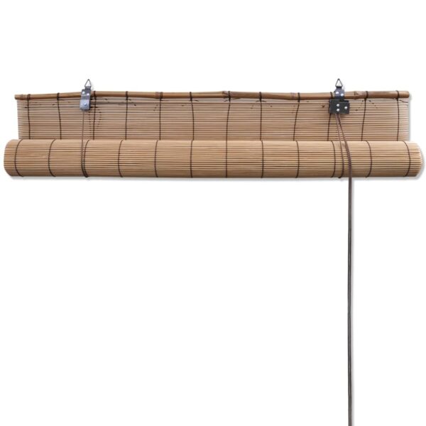 Rullgardin bambu 100x220 cm brun - Bild 4