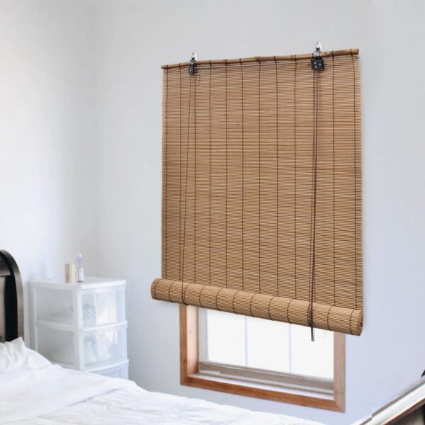 Rullgardin bambu 100x220 cm brun