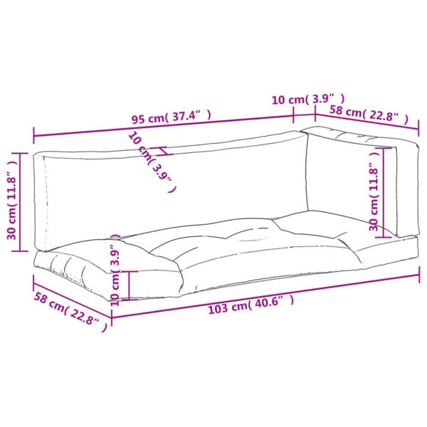 Palldynor 3 st sandvit tyg - Bild 11