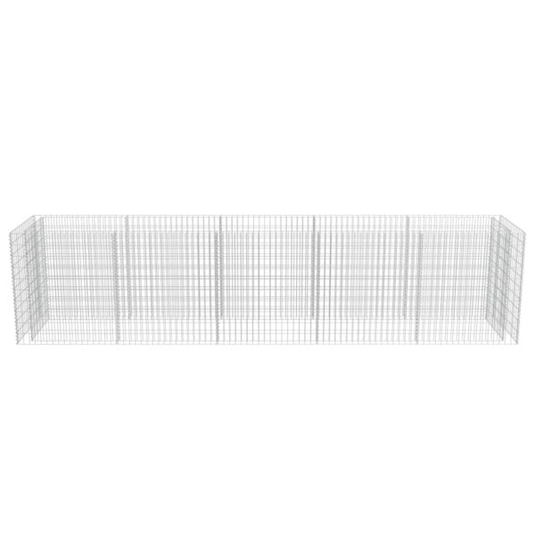 Planteringsgabion upphöjd galvaniserat stål 450x90x100 cm - Bild 5