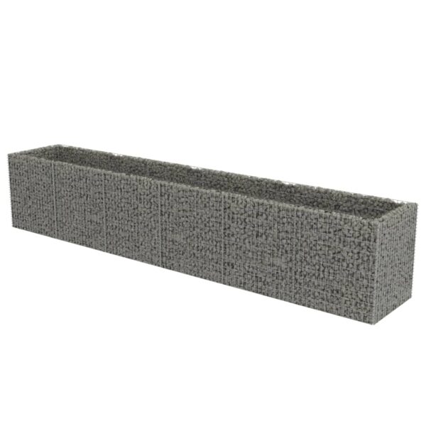 Planteringsgabion upphöjd galvaniserat stål 540x90x100 cm - Bild 2