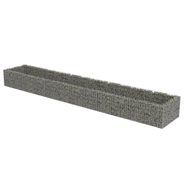 Planteringsgabion upphöjd galvaniserat stål 540x90x50 cm - Bild 2