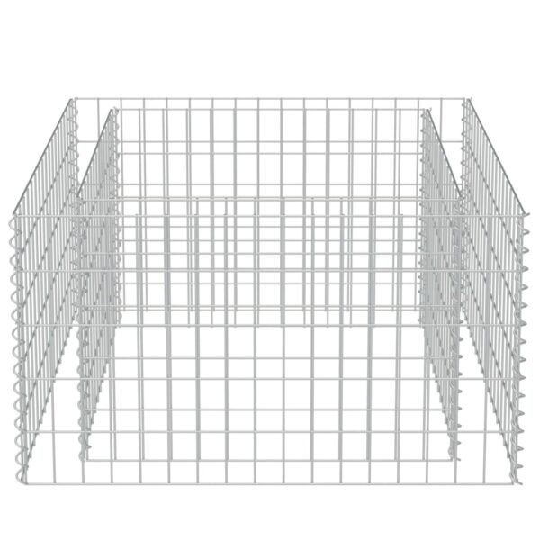 Planteringsgabion upphöjd galvaniserat stål 90x90x50 cm - Bild 5