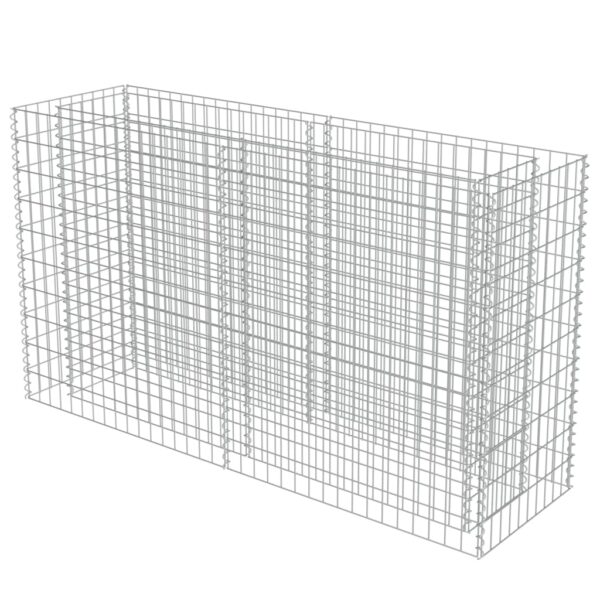 Planteringsgabion upphöjd galvaniserat stål 180x50x100 cm - Bild 3