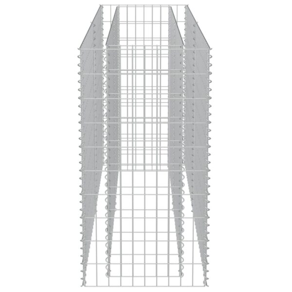 Planteringsgabion upphöjd galvaniserat stål 180x50x100 cm - Bild 6