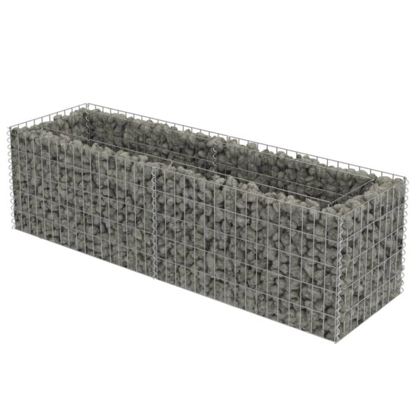 Planteringsgabion upphöjd galvaniserat stål 180x50x50 cm - Bild 2