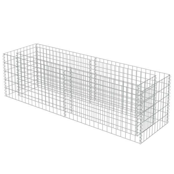 Planteringsgabion upphöjd galvaniserat stål 180x50x50 cm - Bild 3