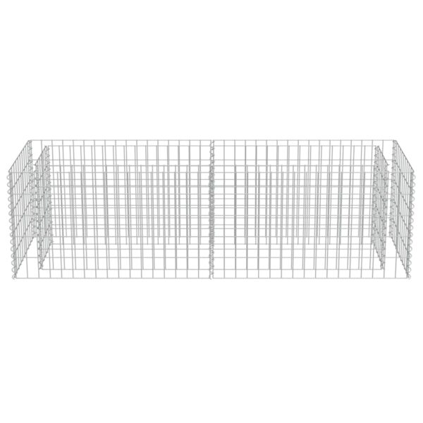 Planteringsgabion upphöjd galvaniserat stål 180x50x50 cm - Bild 5