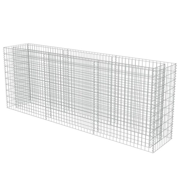 Planteringsgabion upphöjd galvaniserat stål 270x50x100 cm - Bild 3