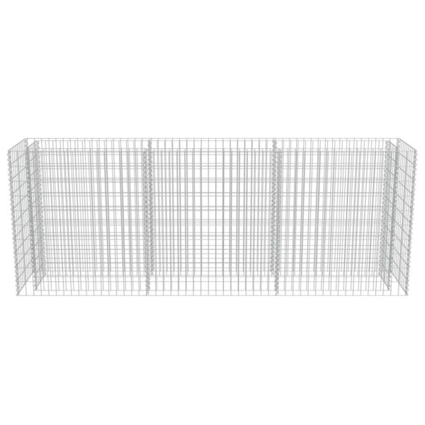 Planteringsgabion upphöjd galvaniserat stål 270x50x100 cm - Bild 5