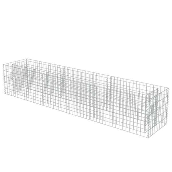 Planteringsgabion upphöjd galvaniserat stål 270x50x50 cm - Bild 3