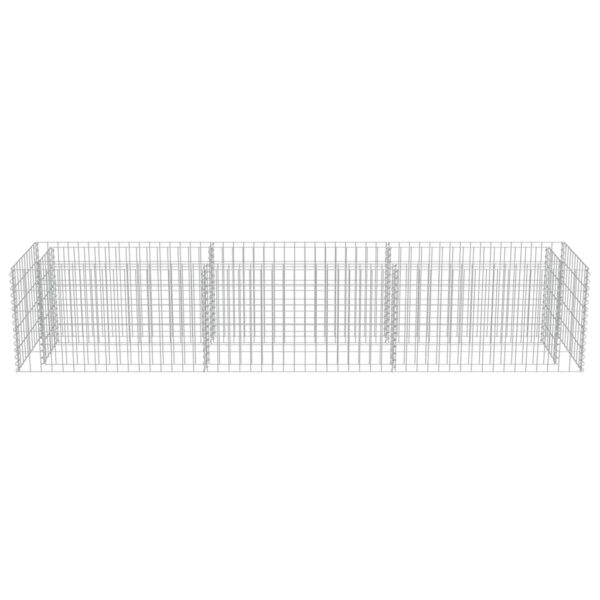 Planteringsgabion upphöjd galvaniserat stål 270x50x50 cm - Bild 5