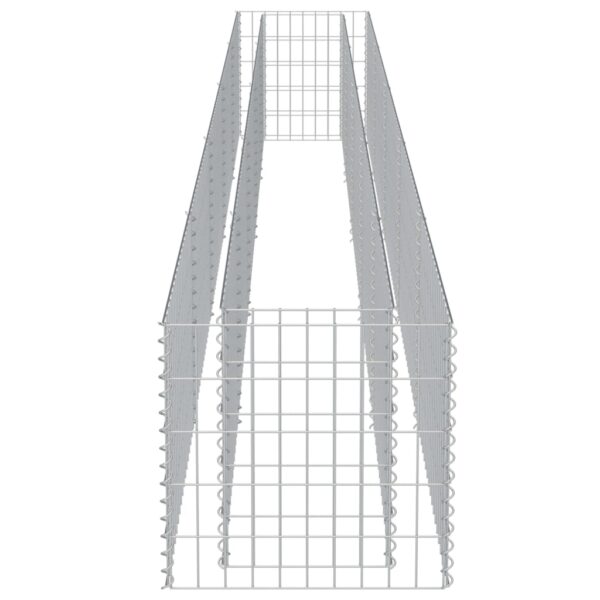 Planteringsgabion upphöjd galvaniserat stål 450x50x50 cm - Bild 6