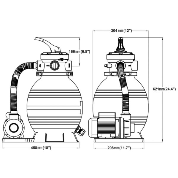 Sandfilterpump 400 W 11000 L/tim - Bild 6