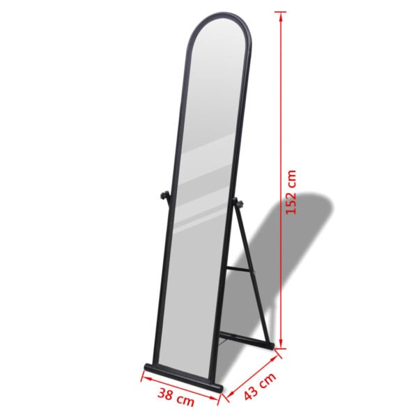 Fristående spegel 152 cm svart - Bild 6