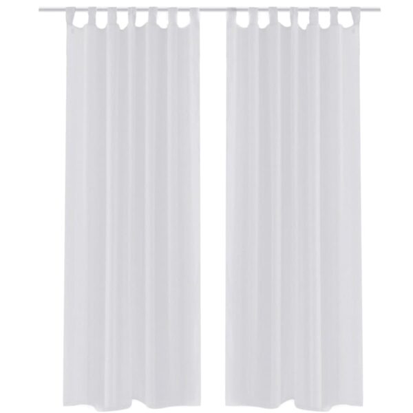 Genomskinlig vit gardin 140 x 225 cm 2-pack