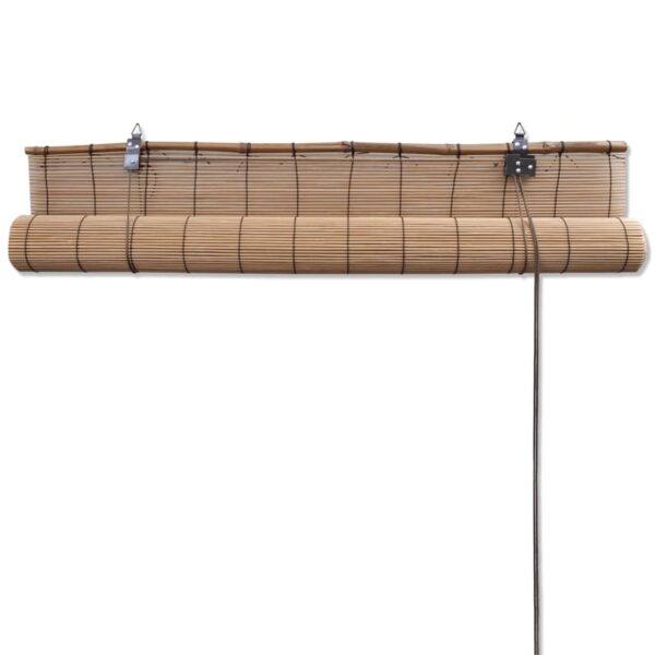 Rullgardin i bambu 120 x 160 cm brun - Bild 5