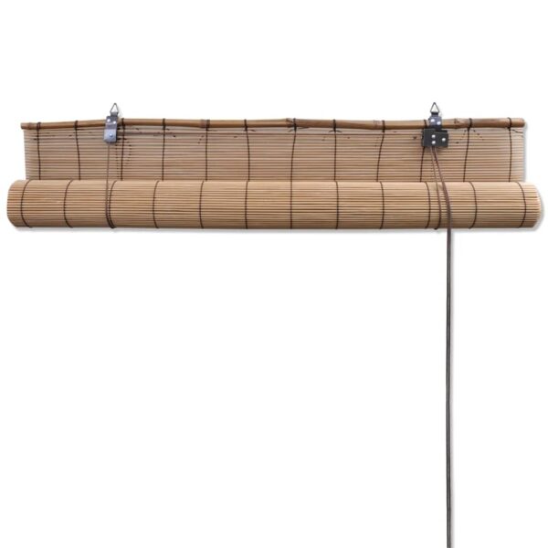 Rullgardin bambu 120 x 220 cm brun - Bild 5