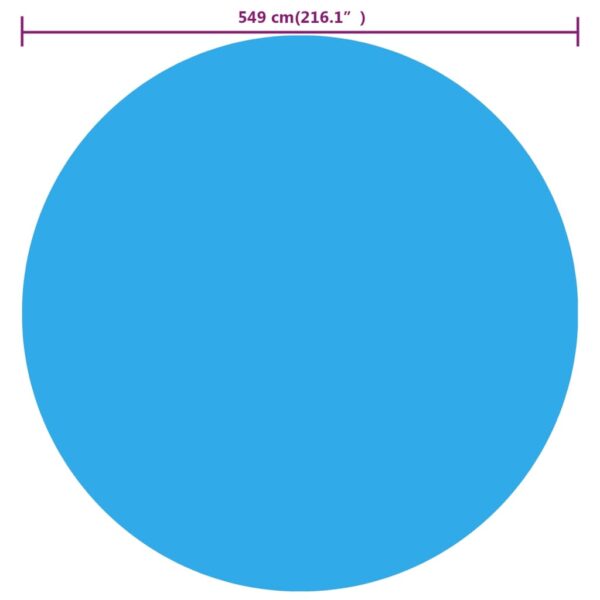 Poolöverdrag rund 549 cm PE blå - Bild 3