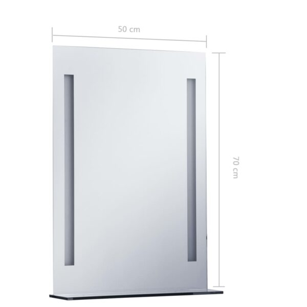 Badrumsspegel LED med hylla 50x70 cm - Bild 8