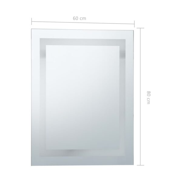 Badrumsspegel LED med touch-sensor 60x80 cm - Bild 9