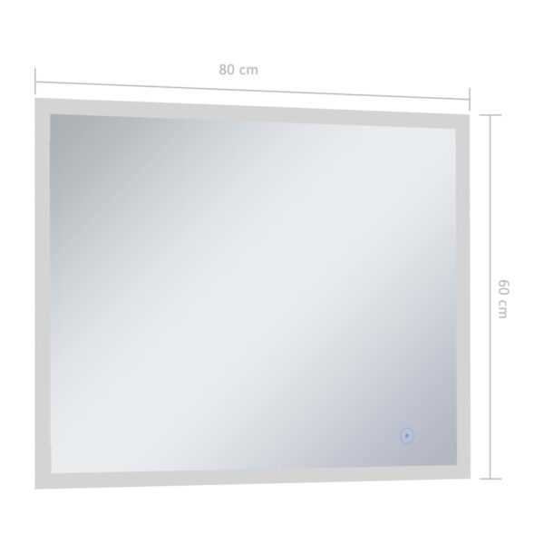 Badrumsspegel LED med touch-sensor 80x60 cm - Bild 8