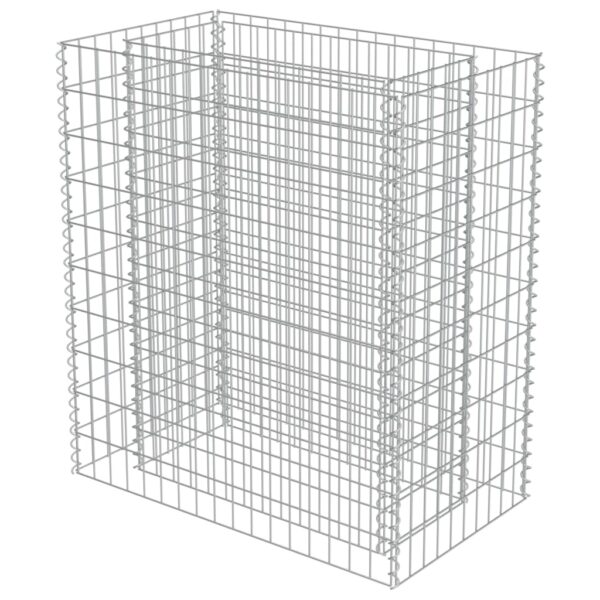 Planteringsgabion upphöjd galvaniserat stål 90x50x100 cm - Bild 3