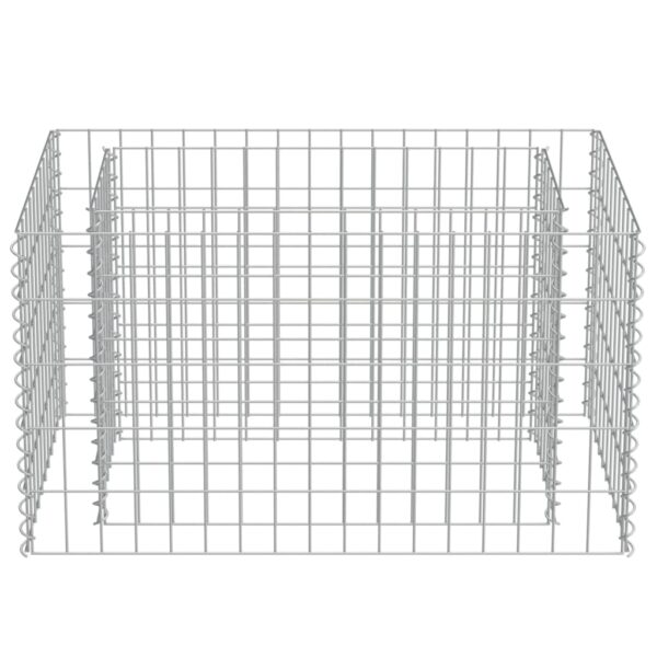 Planteringsgabion upphöjd galvaniserat stål 90x50x50 cm - Bild 5