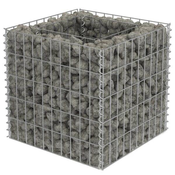 Planteringsgabion upphöjd galvaniserat stål 50x50x50 cm - Bild 2